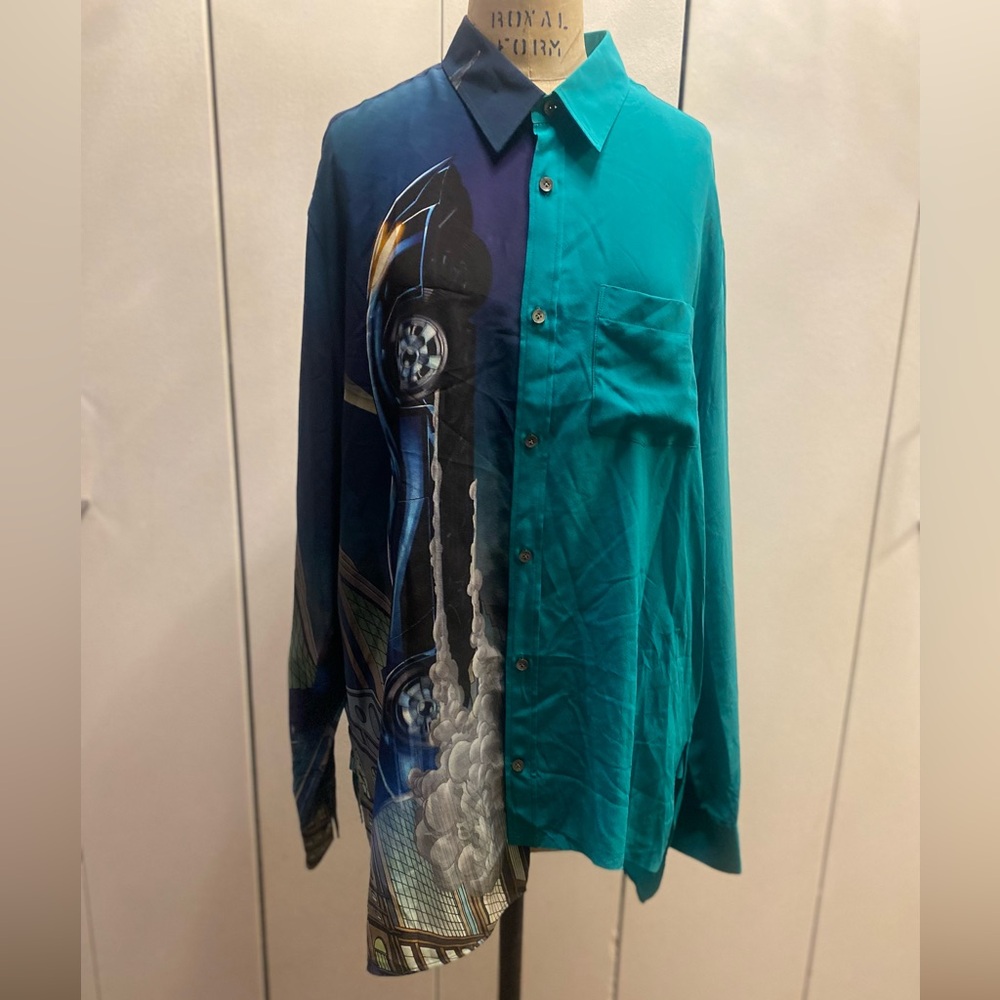 LANVIN BATMAN ASYMMETRICAL SHIRT - Picture 4 of 11